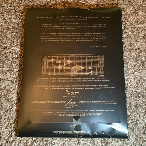 Donna Karan essential toners pantyhose, style A16, color charcoal, size: M - Picture 5 of 12